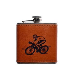 Selbrae House, Leather Hip Flask - Cycling