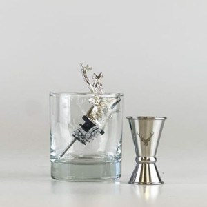 Selbrae House, Stag Glass, Pourer and Jigger Set
