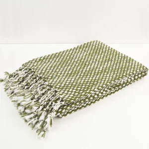 Malini Raindrops Olive Throw