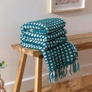 Furn Toasty Blue Throw - Teal - Image 3