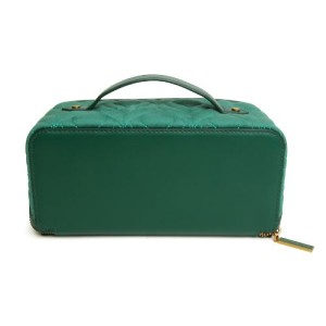 Alice Wheeler Velvet Train Case - Teal - Image 4