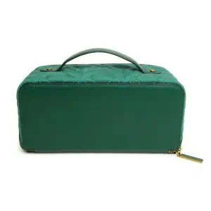 Alice Wheeler Velvet Train Case - Teal - Image 4