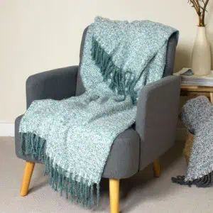 Furn Weaver Herringbone Throw, Teal