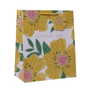 Belly Button Yellow Rose Portrait Gift Bag