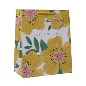 Belly Button Yellow Rose Portrait Gift Bag