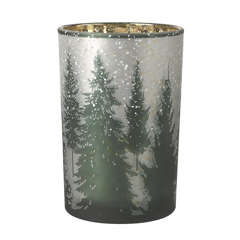 Snowy Forest T-Light Holder – Large