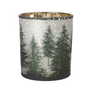 Snowy Forest T-Light Holder - Small