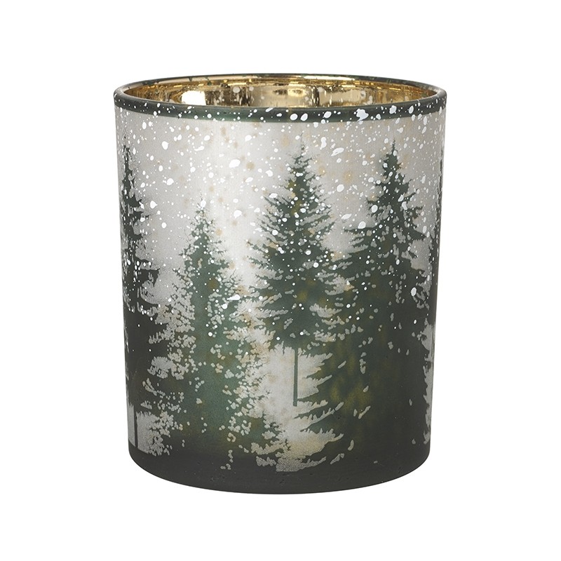 Snowy Forest T-Light Holder - Small - Jaro Design Studio - 1 Snowy Forest T-Light Holder - Small