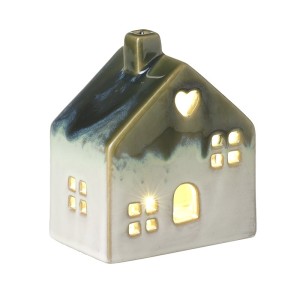 Ceramic Light-Up Heart LED House
