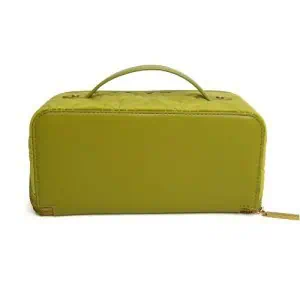 Alice Wheeler Velvet Train Case – Lime - Image 3